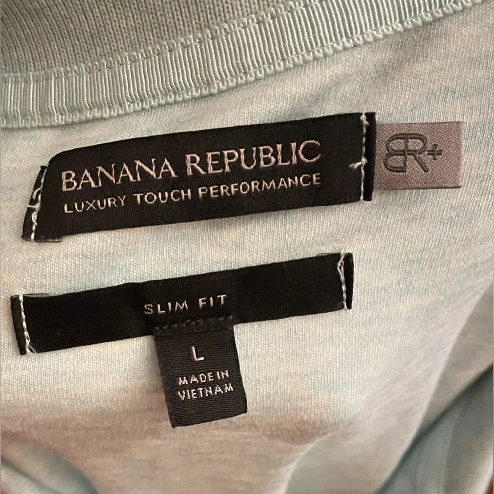 Banana Republic-‎ Luxury-Touch Polo Crisp blue Size L